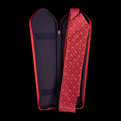 Prabangus kelioninis odinis kaklaraiščių dėklas 
