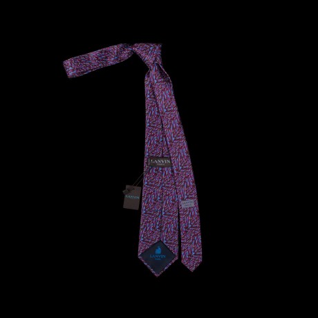 Prabangus rankų darbo šilkinis kaklaraištis LANVIN