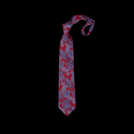Raudonas prabangus šilkinis kaklaraištis