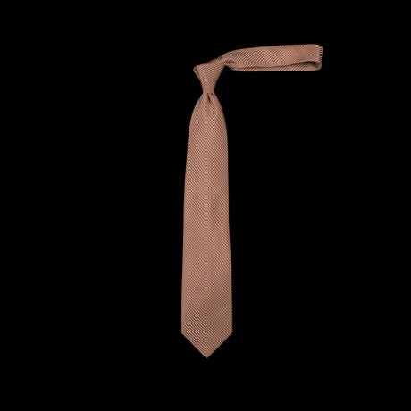 Prabangus rudas šešių klosčių (six-fold) kaklaraištis