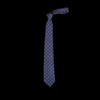 Prabangus tamsiai mėlynas šilkinis kaklaraištis su ornamentu CERRUTI 1881