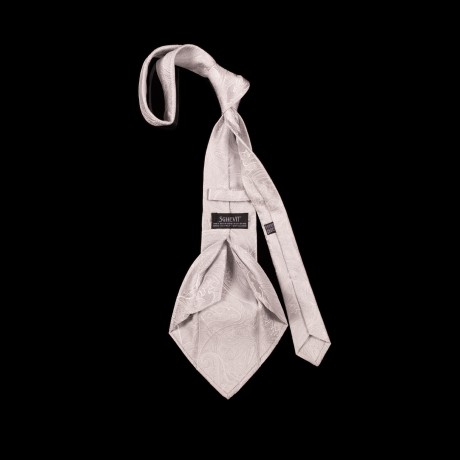 Smėlio spalvos šešių klosčių klasikinio rašto (six-fold) kaklaraištis 