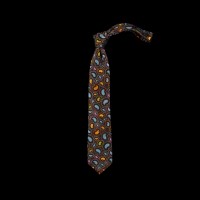 Prabangus šešių klosčių (six-fold) kaklaraištis su paisley raštais