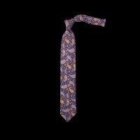 Prabangus mėlynas kaklaraištis su paisley raštu
