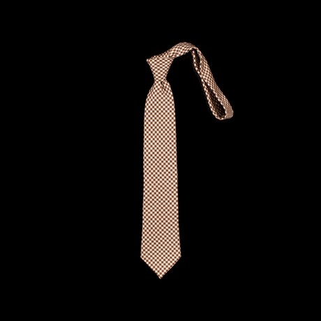 Languotas smėlio spalvos šilkinis kaklaraištis