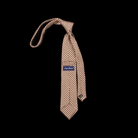 Languotas smėlio spalvos šilkinis kaklaraištis