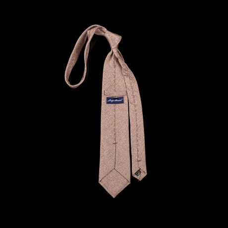 Prabangus smėlio spalvos rankų darbo šilkinis kaklaraištis