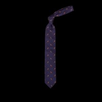 Mėlynas fazanų rašto šilkinis kaklaraištis 