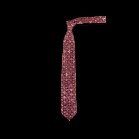 Burgundy spalvos rabangus šilkinis kaklaraištis