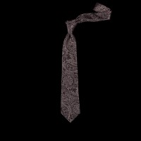 Juodas šilkinis kaklaraištis su klasikiniu ornamentu