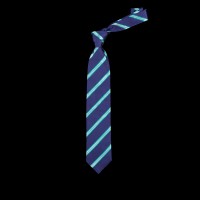 Mėlynas dryžuotas prabangus šilkinis kaklaraištis