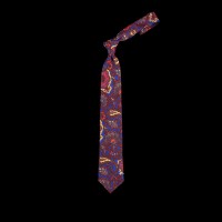 Mėlynas ryškus šilkinis kaklaraištis 
