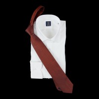 Prabangus žakardinio šilko vario spalvos kaklaraištis 