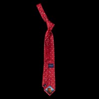 Prabangus raudonas kaklaraištis su Gedimino pilies atvaizdu