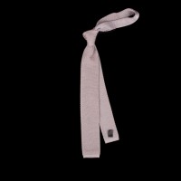 Šviesus šilkinis megztas kaklaraištis 