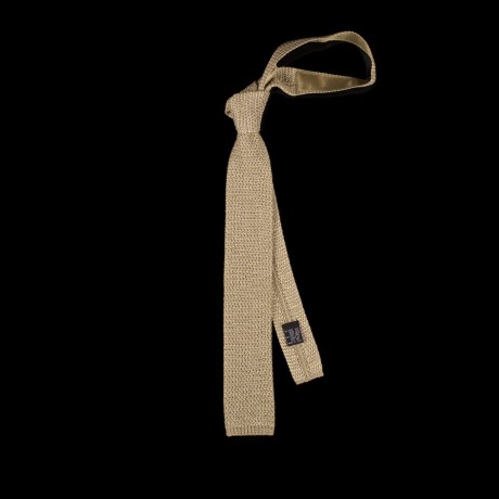 Žalsvas šilkinis megztas kaklaraištis