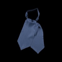 Mėlyna šilkinė kaklaskarė 