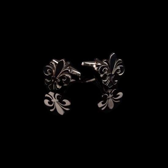 „Fleur-de-Lis“ sidabro spalvos sąsagos